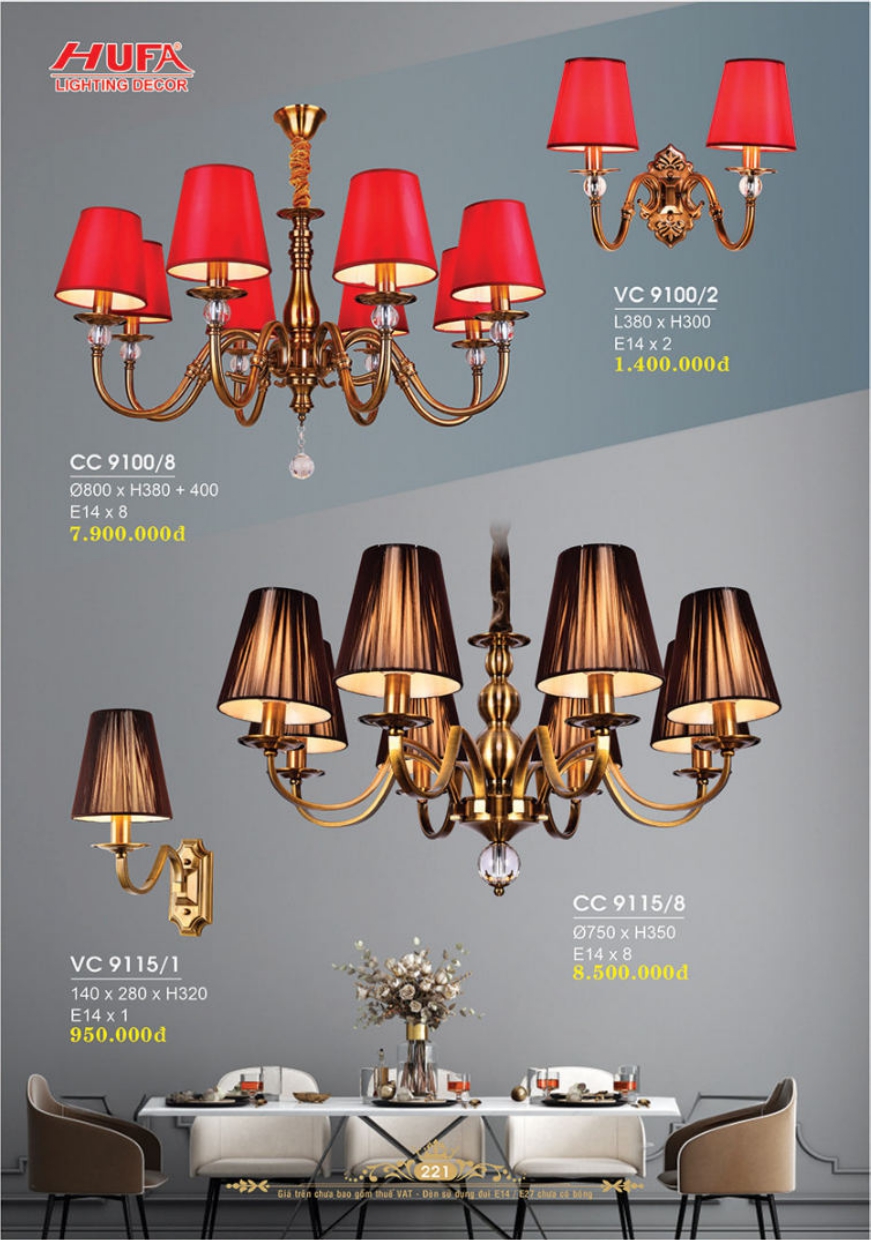 Bảng giá đèn trang trí HUFA